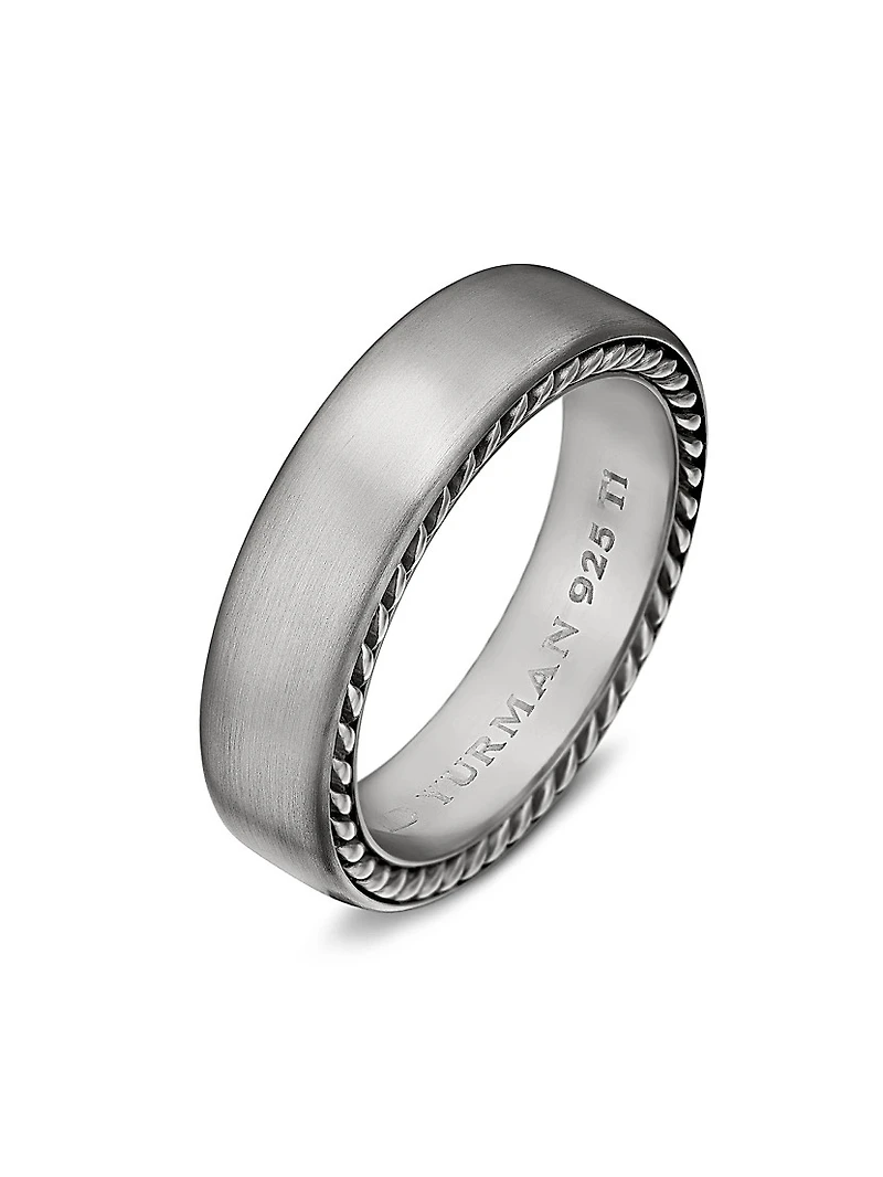 Streamline Band Ring Grey Titanium