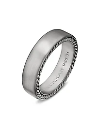 Streamline Band Ring Grey Titanium