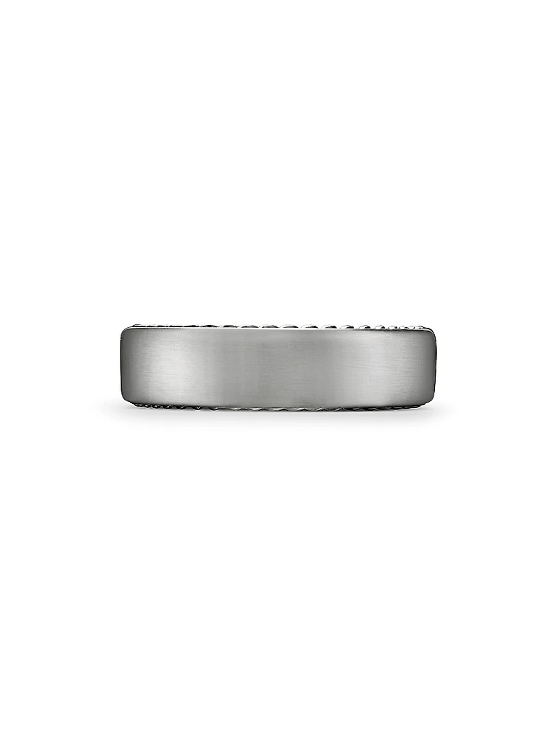 Streamline Band Ring Grey Titanium