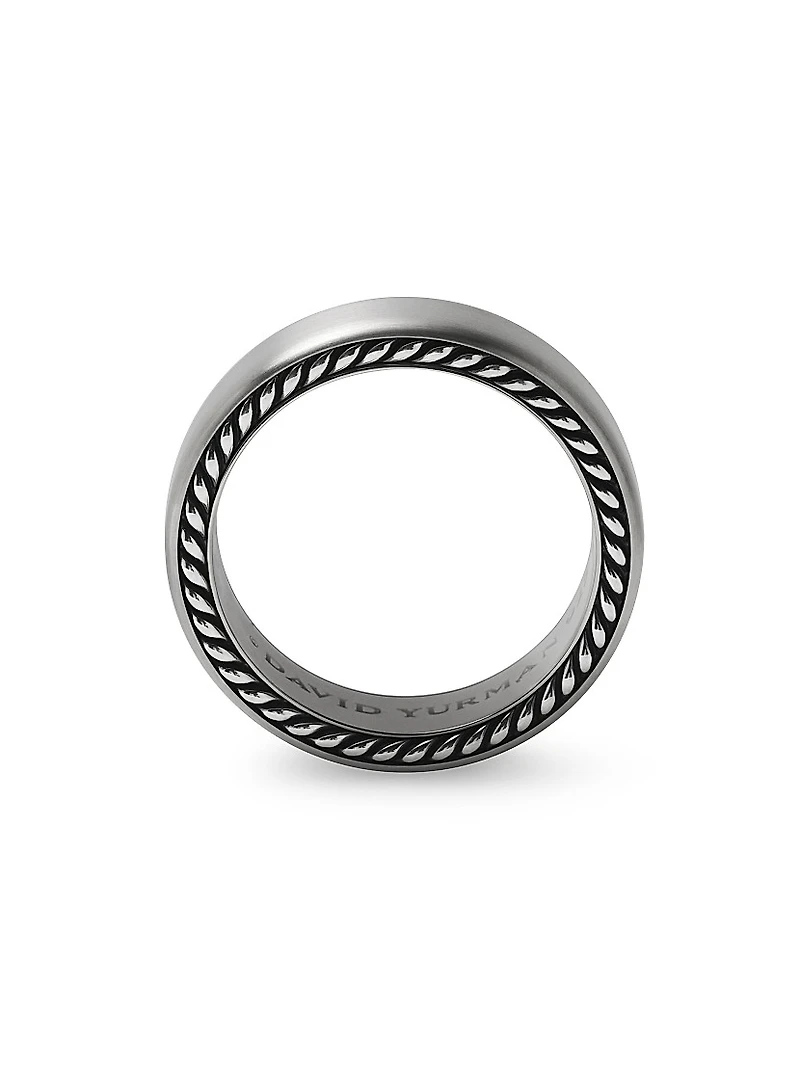 Streamline Band Ring Grey Titanium