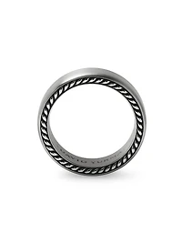 Streamline Band Ring Grey Titanium