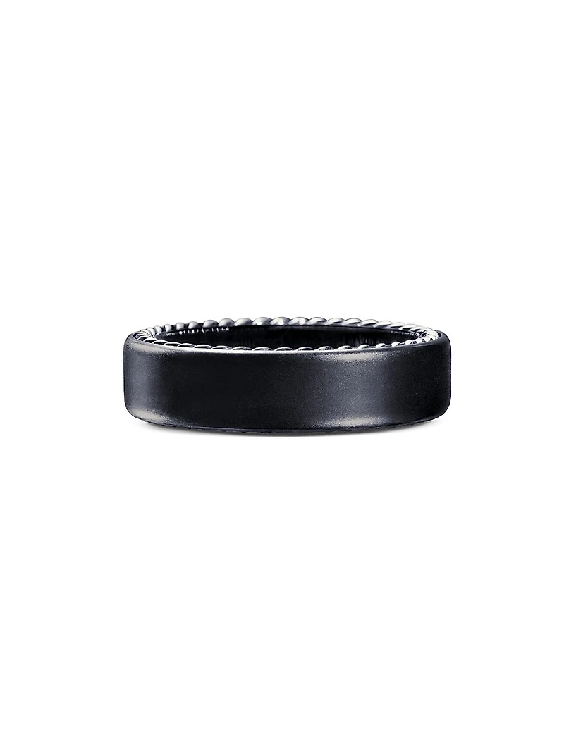 Streamline® Band Ring with Black Titanium