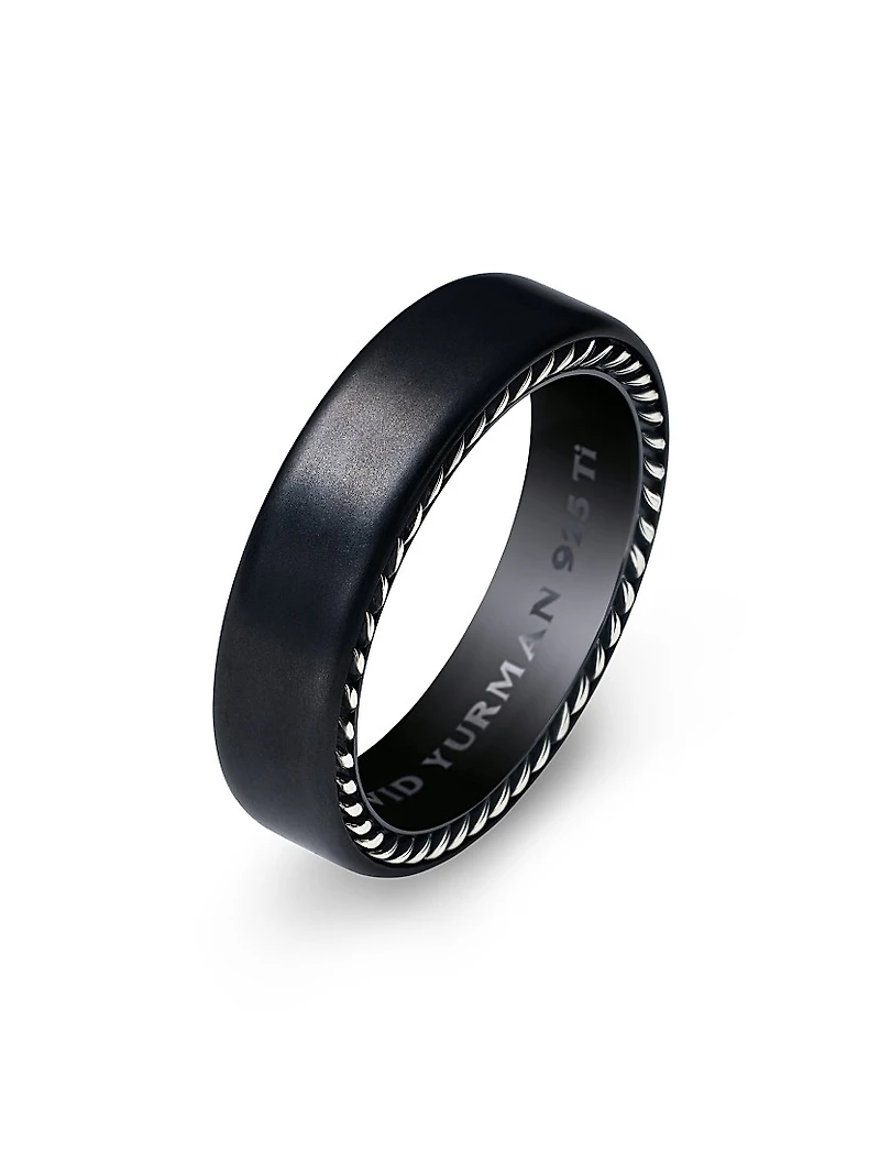 Streamline® Band Ring with Black Titanium