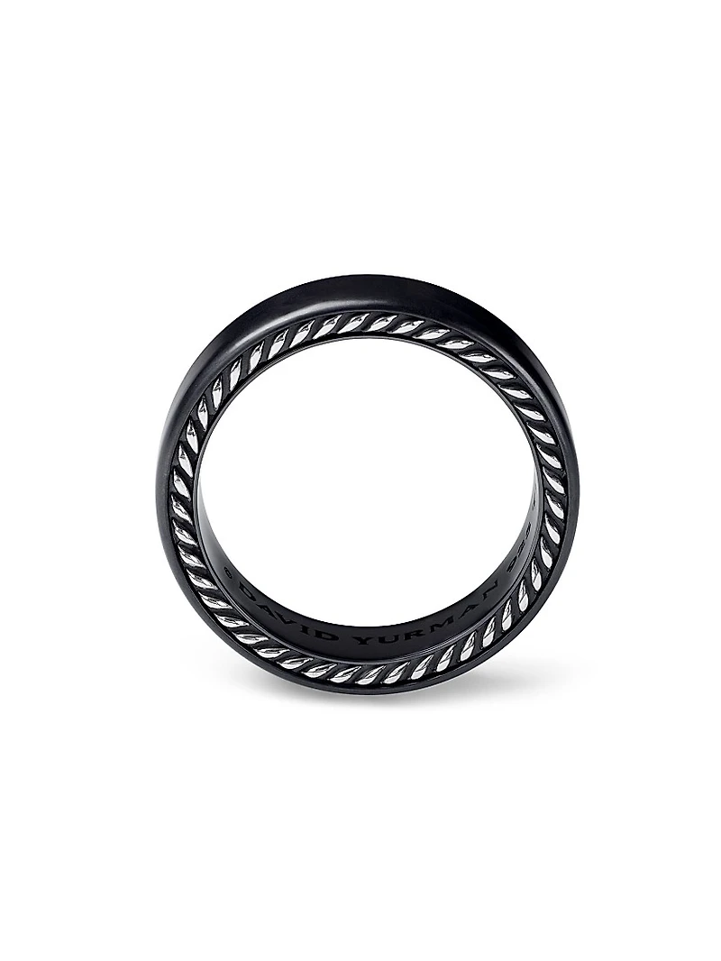 Streamline® Band Ring with Black Titanium