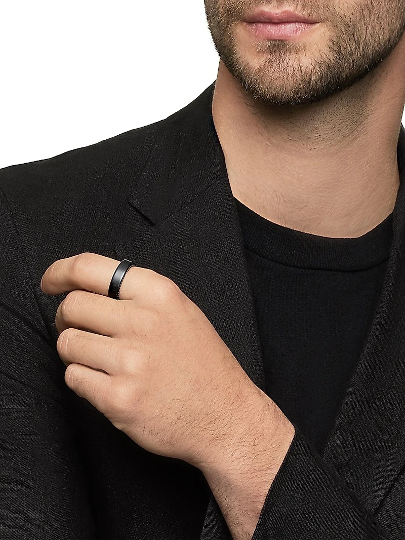 Streamline® Band Ring with Black Titanium