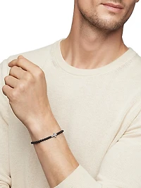 Spiritual Beads Cross Station Bracelet Sterling Silver