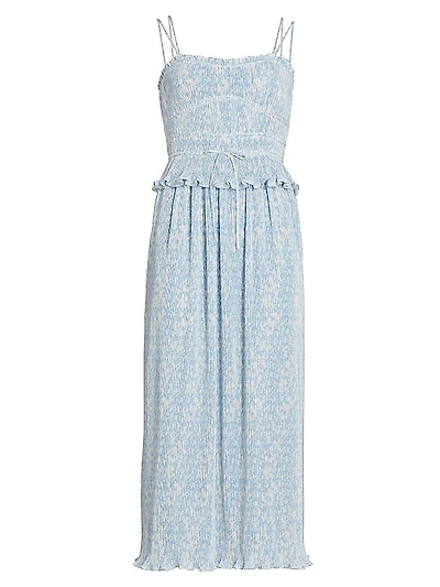 Brisha Floral Pleated Midi-Dress