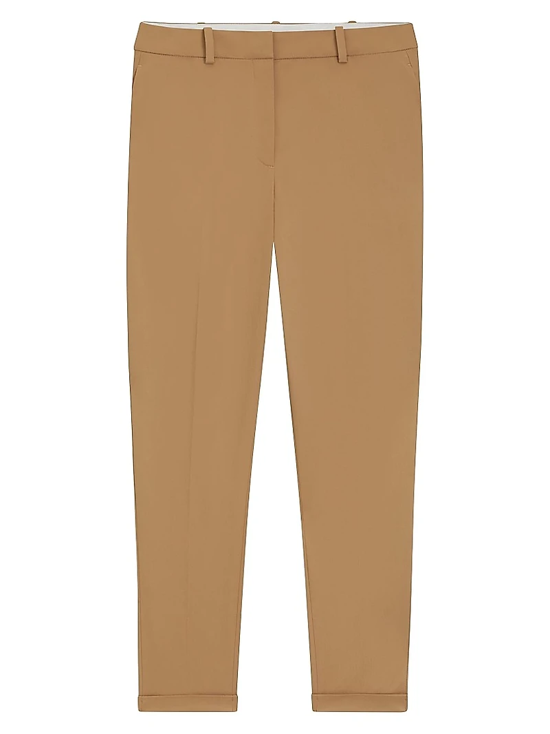 Regular Fit Trousers Stretch Cotton Twill