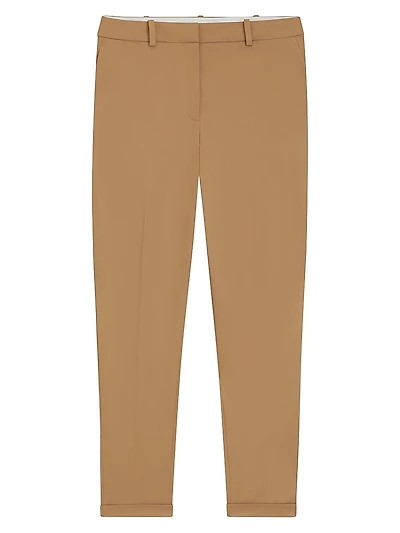Regular Fit Trousers Stretch Cotton Twill
