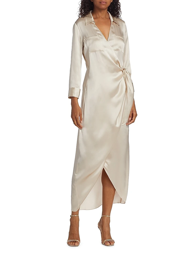 Kadi Silk Wrap Dress