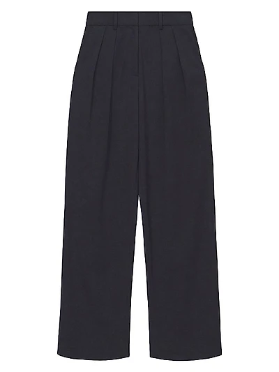 Luisa Pleated Wide-Leg Pants