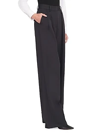 Luisa Pleated Wide-Leg Pants