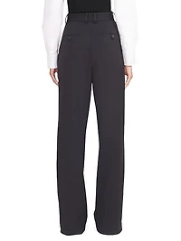 Luisa Pleated Wide-Leg Pants