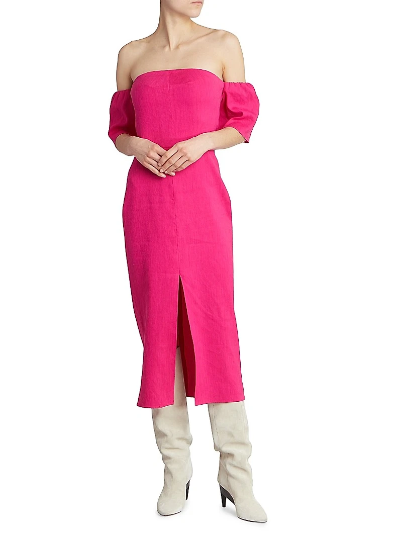 Stony Hemp Midi Dress