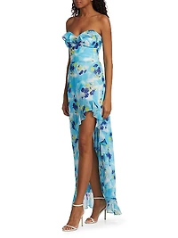 Corinna Floral Strapless Maxi Dress