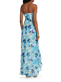 Corinna Floral Strapless Maxi Dress