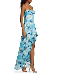 Corinna Floral Strapless Maxi Dress