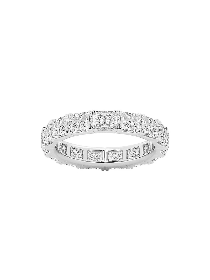 14K White Gold & 5.00 TCW Radiant-Cut Natural Diamond Eternity Band