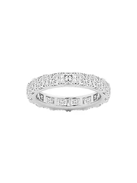 14K White Gold & 5.00 TCW Radiant-Cut Natural Diamond Eternity Band