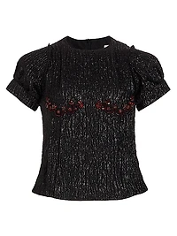 Embellished Short-Sleeve Top