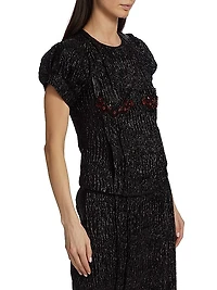 Embellished Short-Sleeve Top