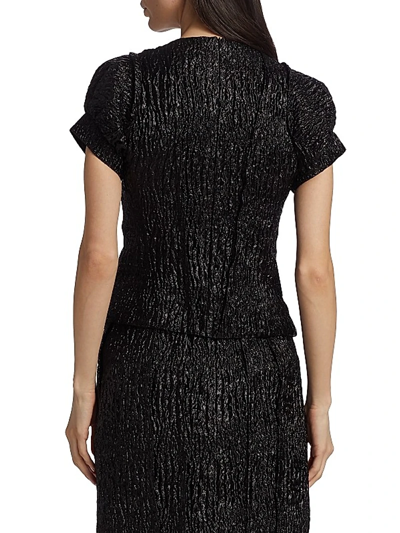 Embellished Short-Sleeve Top