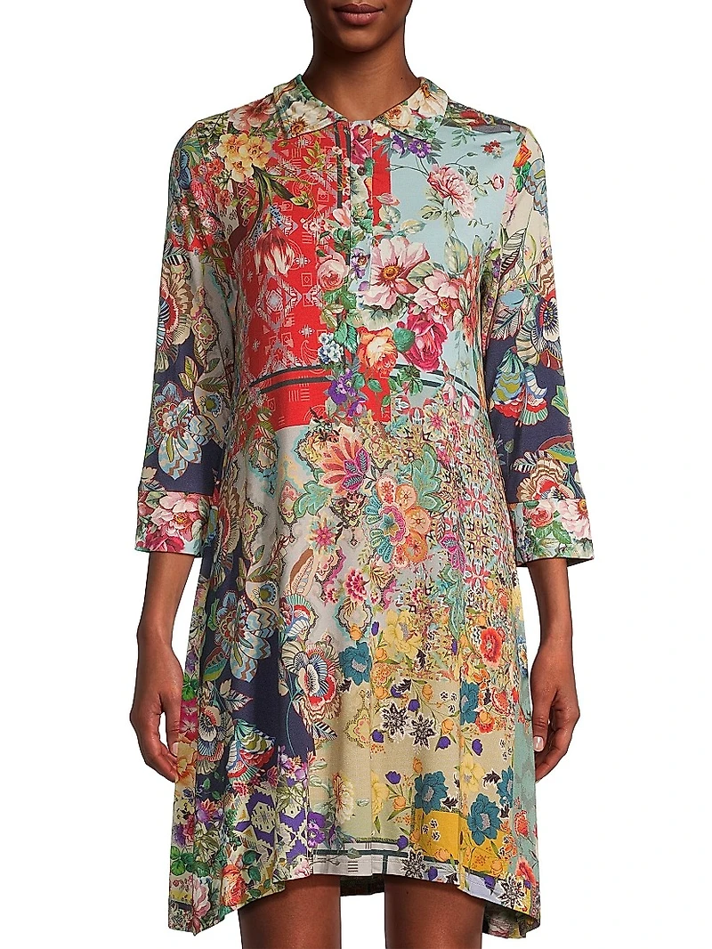 Otti Floral Polo Tunic Dress