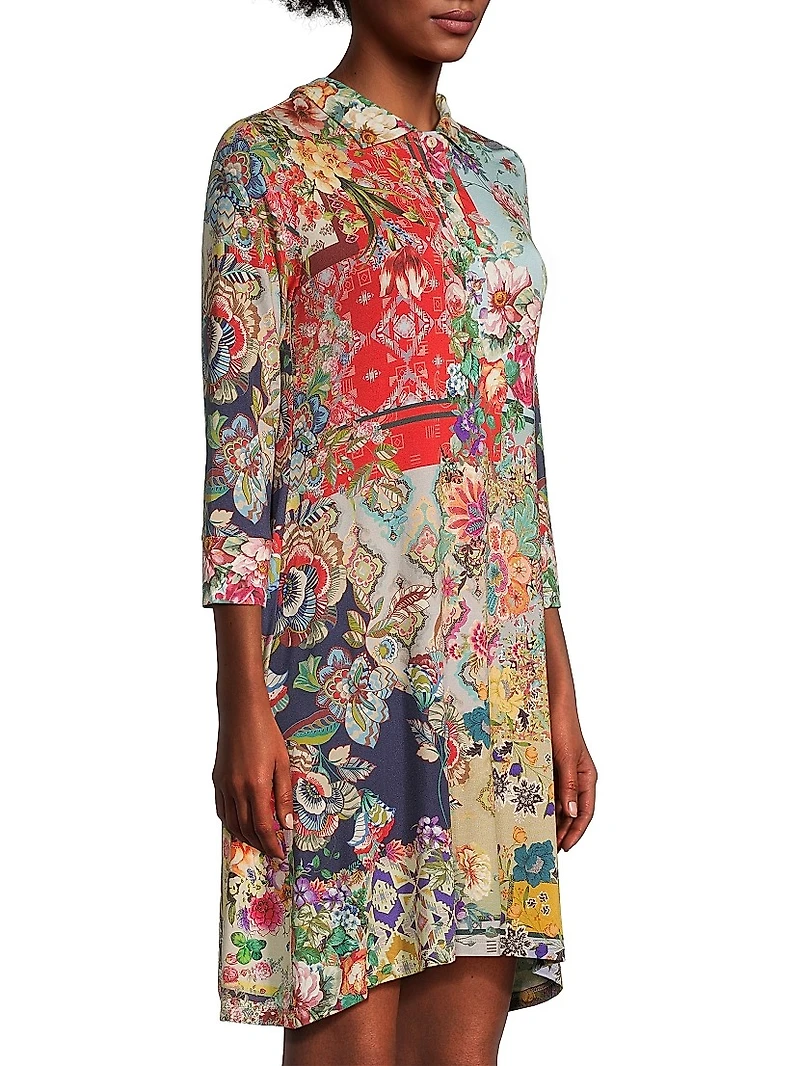 Otti Floral Polo Tunic Dress