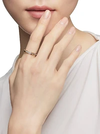 Petite Helena Wrap Band Ring with 18K Yellow Gold and Pavé Diamonds