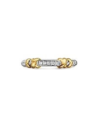 Petite Helena Wrap Band Ring with 18K Yellow Gold and Pavé Diamonds