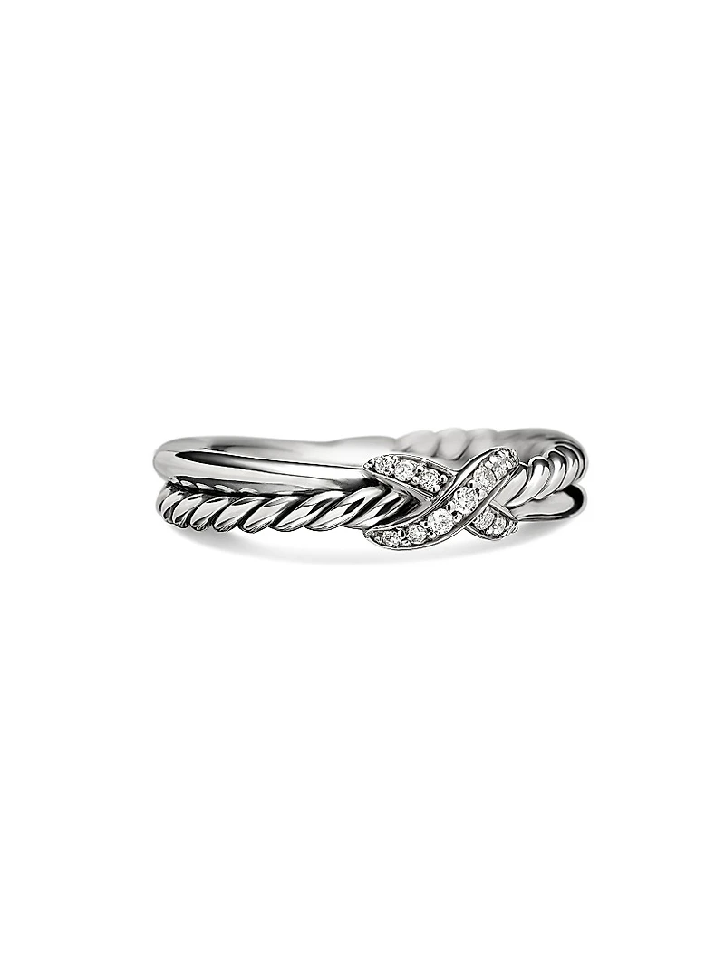Petite X Ring Sterling Silver