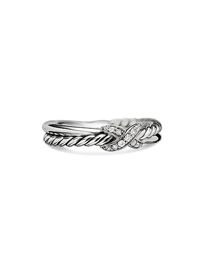 Petite X Ring Sterling Silver