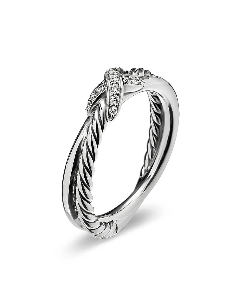 Petite X Ring Sterling Silver