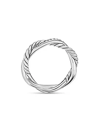 Petite Infinity Band Ring with Pavé Diamonds