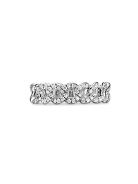 Belmont® Curb Link Band Ring with Pavé Diamonds