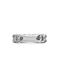 Belmont® Curb Link Band Ring with Pavé Diamonds