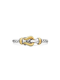 Petite Buckle Ring with 18K Yellow Gold
