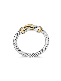 Petite Buckle Ring with 18K Yellow Gold