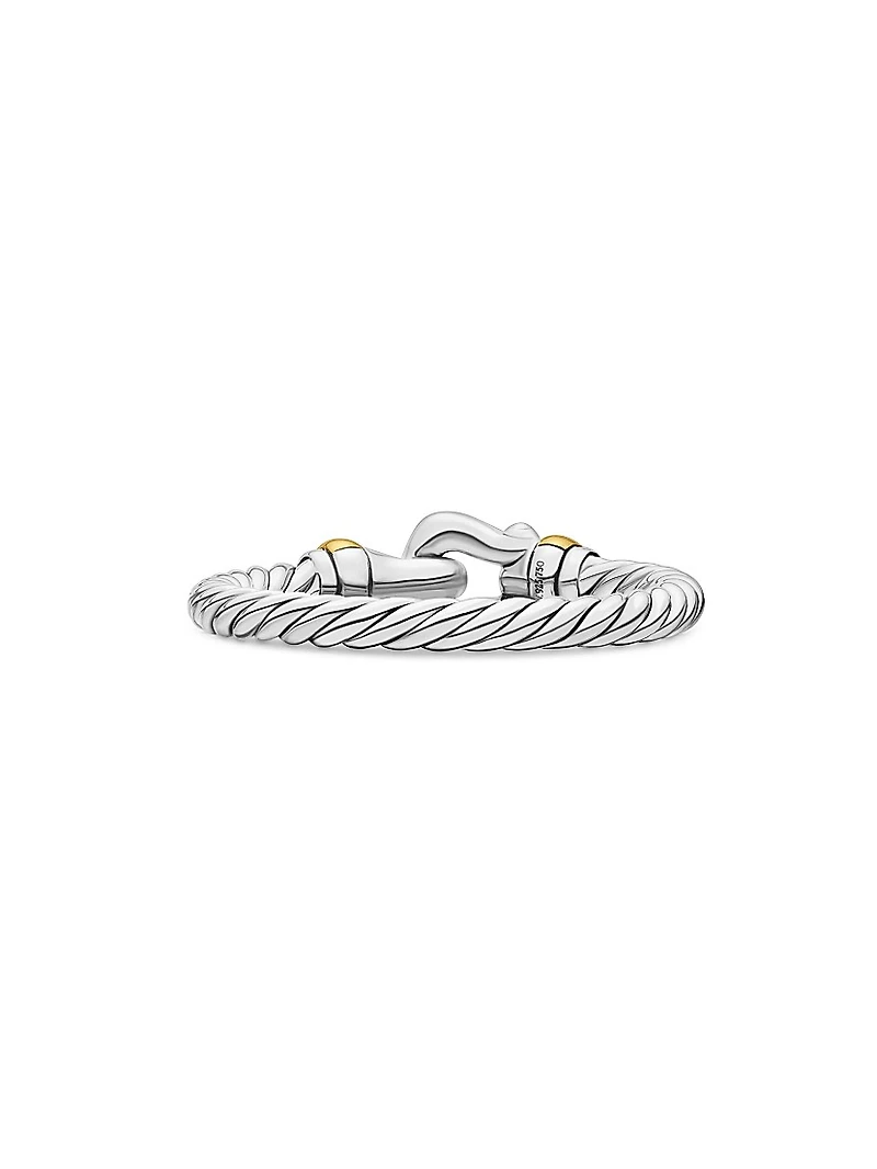 Petite Buckle Ring with 18K Yellow Gold