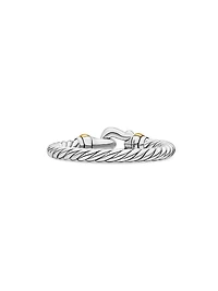 Petite Buckle Ring with 18K Yellow Gold