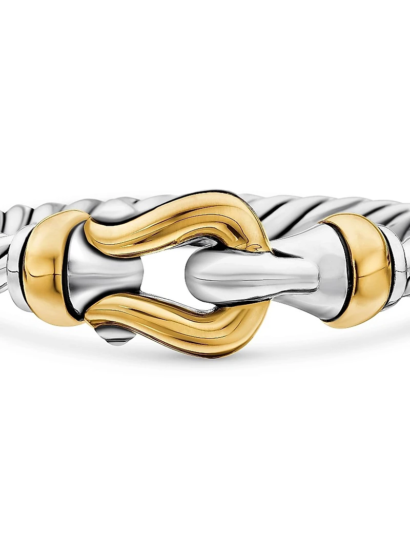 Petite Buckle Ring with 18K Yellow Gold