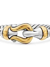 Petite Buckle Ring with 18K Yellow Gold