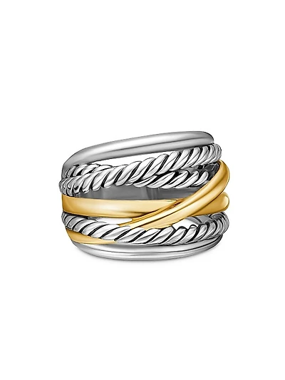 Crossover Ring in Sterling Silver