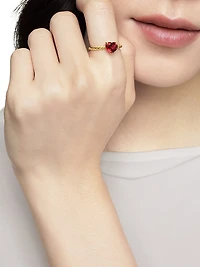 Chatelaine Heart Ring 18K Yellow Gold