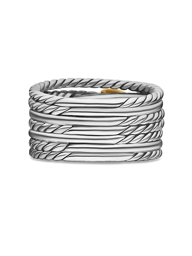 Double X Crossover Ring Sterling Silver