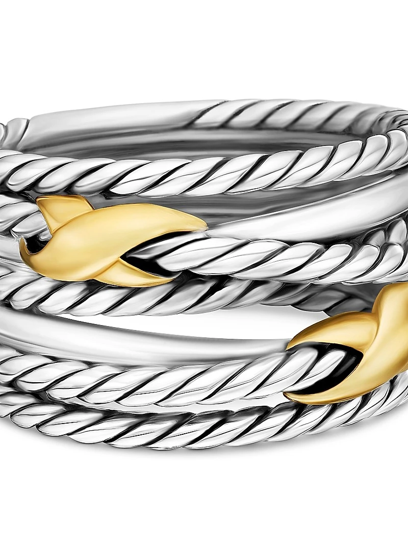 Double X Crossover Ring Sterling Silver