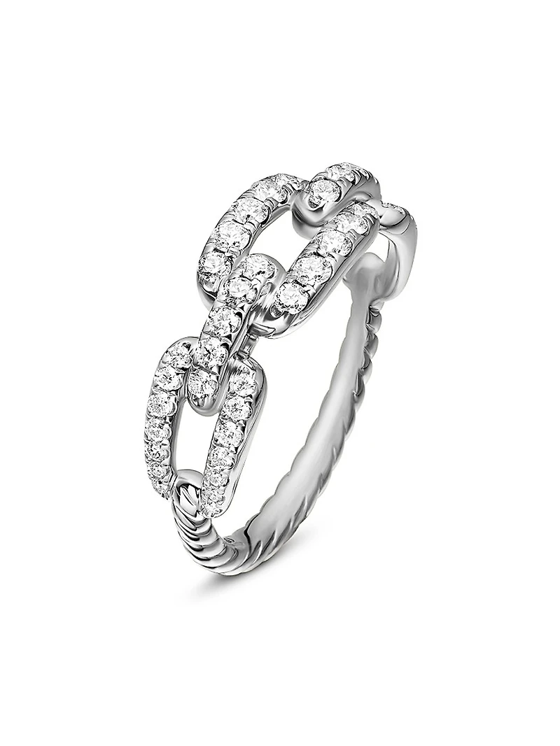Stax Chain Link Ring 18K White Gold