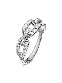 Stax Chain Link Ring 18K White Gold