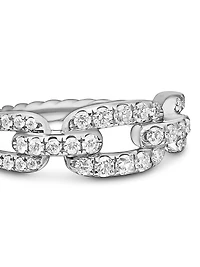 Stax Chain Link Ring 18K White Gold