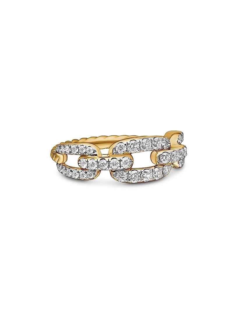Stax Chain Link Ring 18K Yellow Gold